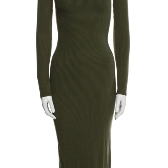 Reformation Long Sleeve Dress (Army) - Picture 6 of 6